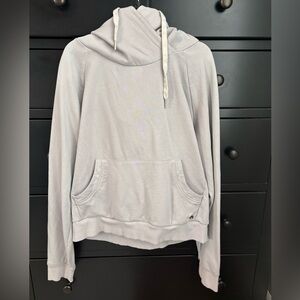 AMPERSAND AVE Funnel Neck Gray Hoodie
